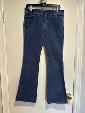 Hollister Y2k Sz:7 blue stretch corduroy bootcut jeans faded wash. Mall Brand.